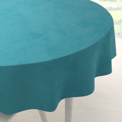 Biante Veľký zamatový okrúhly obrus Velvet Premium SVP-035 Tyrkysovo modrý Ø 240 cm