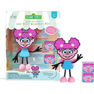GLO PALS Postava do kúpeľa Sezamová ulica ABBY + kocky svietiace vo vode