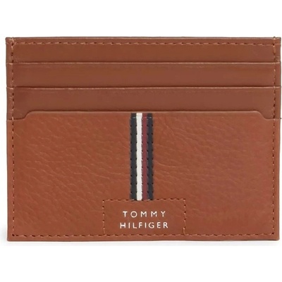 Tommy Hilfiger Kožené púzdro na doklady a mince Premium Leather Holder Hnedé