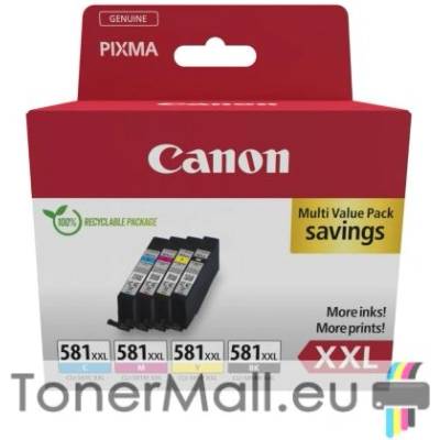 Canon Комплект 4бр. мастилени касети Canon CLI-581XXL Multi Pack 1998C007AA