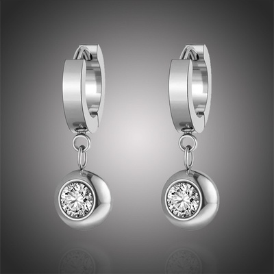 Victoria Filippi Stainless Steel ocelové náušnice se zirkony Amy chirugická ocel NAUE20155-2/8 stříbrná