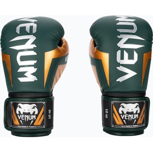 Venum Боксови ръкавици Venum Elite зелени/бронзови/сребърни