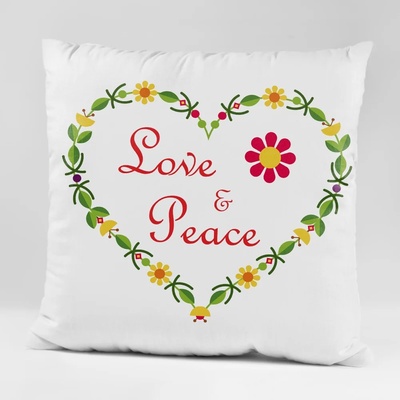 Art gift Възглавничка - Love & Peace