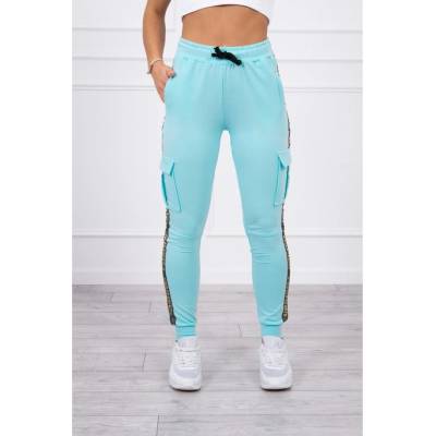 Kesi pants cargo mint svetlomodrá