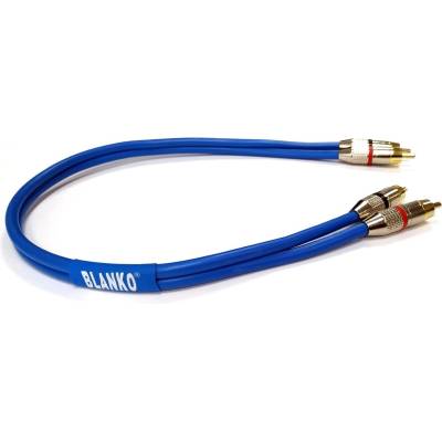 Dynavox Blanko Sound Stereo - RCA cinch кабел 0, 5m - Качествен сигналния OFC кабел с позлатени RCA конектори (059365)