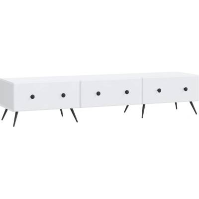 vidaXL ТВ шкаф с чекмедже Бяло 147 x 34, 5 x 30 см Инженерна дървесина (895625)