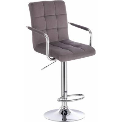 LuxuryForm Design Verona Velur na striebornom tanieri tmavo šedá