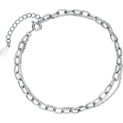Moonlit Dvojitý stříbrný náramek FD_Z1833BR