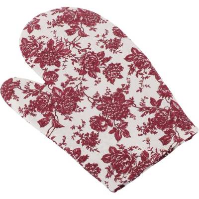 Kuchyňská chňapka bordo květ - chňapka 28x18 cm BX5729