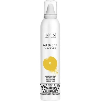 Bes barevné pěnové tužidlo 9 světlá blond 200 ml