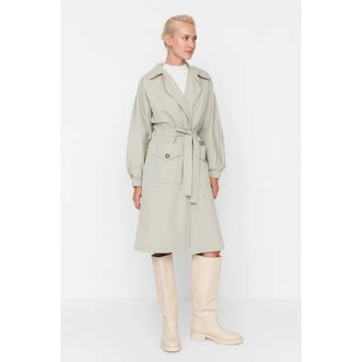 Trendyol dámsky kabát Oversized šedá