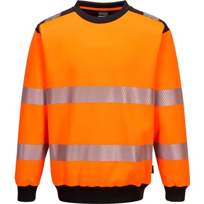 PortWest reflexní mikina PW3 Hi-Vis oranžová/černá 96338