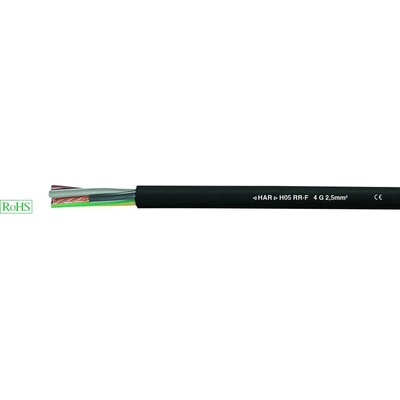 Helu 35014 kabel s gumovou izolací H05RR-F 5 G 2.5 mm² černá mm2