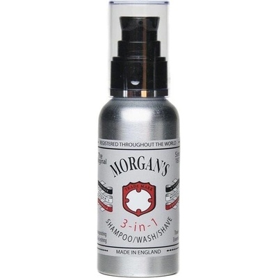 Morgans Shampoo Wash Shave 3v1 šampón mydlo a pena na holenie 100 ml