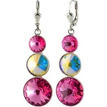 Klimm Rivoli se Swarovski Elements s třemi kameny Rose 13031 růžové