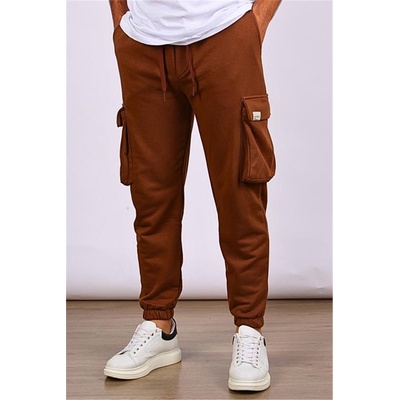 Madmext Мъжко спортно долнище с карго джобове 6514 - Кафяво #385622 (385622_Тъмно кафяв)