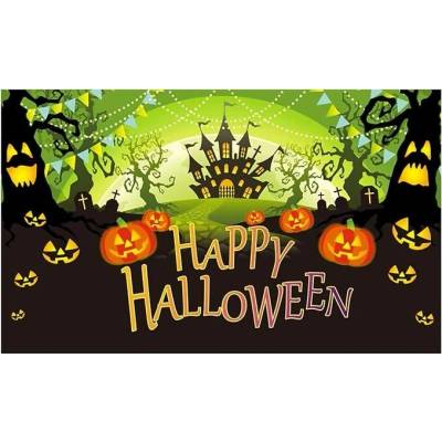 Velký nástěnný závěs Halloweenský 185 cm x 110 cm