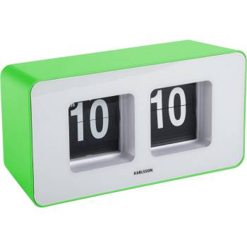 Karlsson Funky Flip стенен или настолен часовник, яркозелен (KA6042BG)