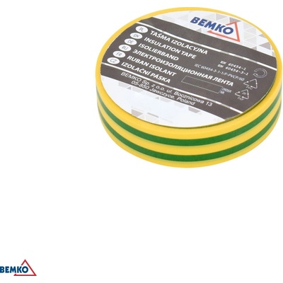 Bemko izolačná páska 19 mm x 20 m žltozelená BM-E30-PVC1920YG