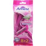 Ameté Самобръсначки за еднократна употреба Ameté с 2 ножчета (8+2 бр. /опаковка)