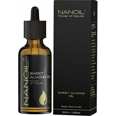 Nanoil Sweet Almond Oil mandľový olej pre starostlivosť o vlasy a telo 50 ml