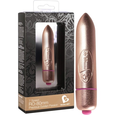 Rocks-Off RO-80mm - малък вибратор-червило (7 ритъма) - злато