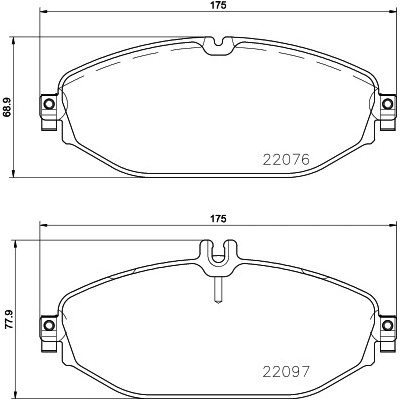 Sada brzdových platničiek kotúčovej brzdy BREMBO P 50 124