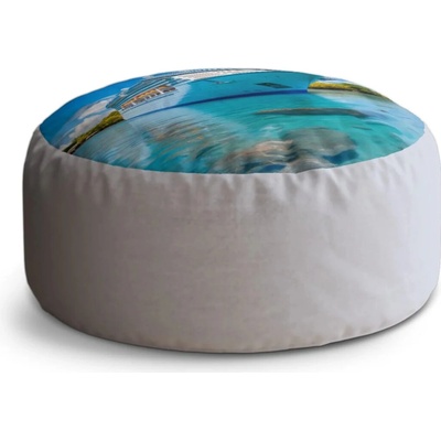 Sablio Okrúhly taburet Circle Luxusní výletní loď v tropickém ráji: 38x48 cm