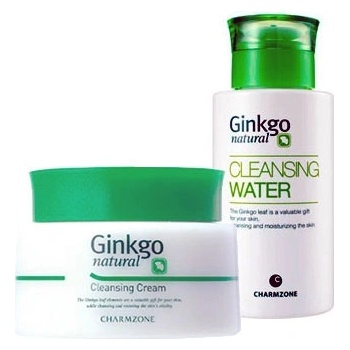 Charmzone Ginkgo Natural Cleansing Odličovací čistící voda 250 ml + čistící krém 250 g dárková sada