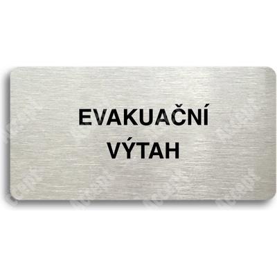 ACCEPT Piktogram EVAKUAČNÍ VÝTAH - stříbrná tabulka - černý tisk bez rámečku