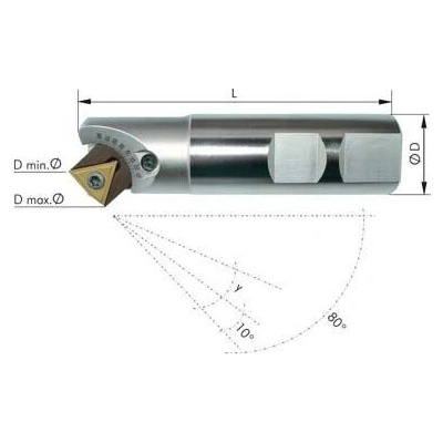 FORMAT Fazetovací fréza přestavitelná 10 - 80°, 1 zub, d25 mm format
