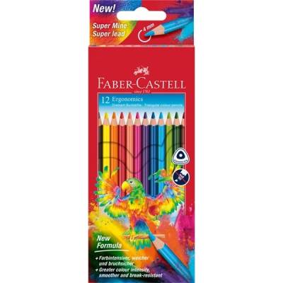 Faber Castell Papagáj sada 12 trojúhelníkových barevných tužek FC116512