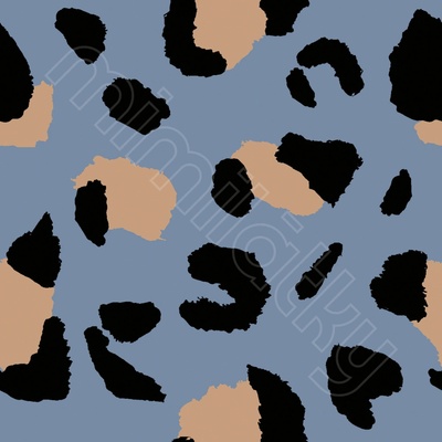 Leopard šedomodrý teplákovina by MIMI