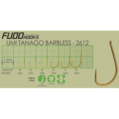 Fudo Umi Tanago Barbless vel.15 16 ks