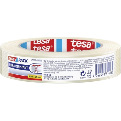 Tesa Tesapack Ultra Resistant Vláknitá lepiaca páska priehľadná 50 m x 25 mm