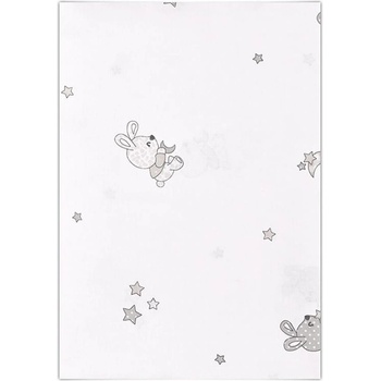 Lorelli ЧАРШАФ 150/100см little rabbits СИВО (3800166117362)