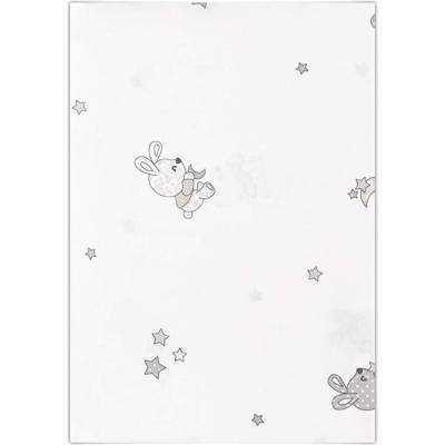 Lorelli ЧАРШАФ 150/100см little rabbits СИВО (3800166117362)