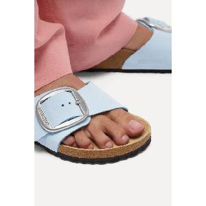 Birkenstock чехли дамски от кожа Madrid Big Buckle (1031798)
