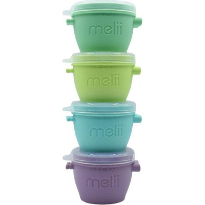 Melii Silikónové kelímky na potraviny Snap&Go 4 ks 118 ml