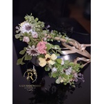 Radi handmade Пролетно венче със свежи жълти и бели цветя (1030)