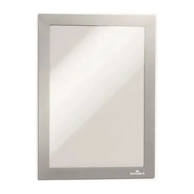 DURABLE Informačný panel, A5, samolepiaca zadná strana, magnetický predný kryt, DURABLE "DURAFRAME", strieborná