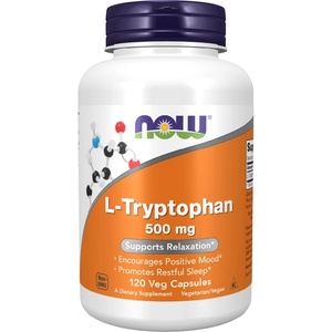 NOW NOW L-Tryptophan 500 mg, 120 Veg Capsules - fitnesdobavki - 46,41 лв