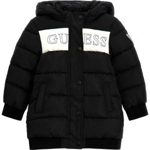 GUESS Дълго зимно двуцветно яке в черно и бяло за момиче Guess
