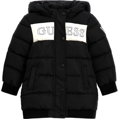 GUESS Дълго зимно двуцветно яке в черно и бяло за момиче Guess