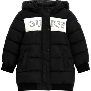 GUESS Дълго зимно двуцветно яке в черно и бяло за момиче Guess