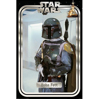 Plagát, Obraz - Star Wars - Boba Fett Retro Packaging, 61 × 91.5 cm