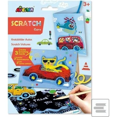 Škrabací kartičky Blahopřání auta