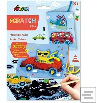 Škrabací kartičky Blahopřání auta