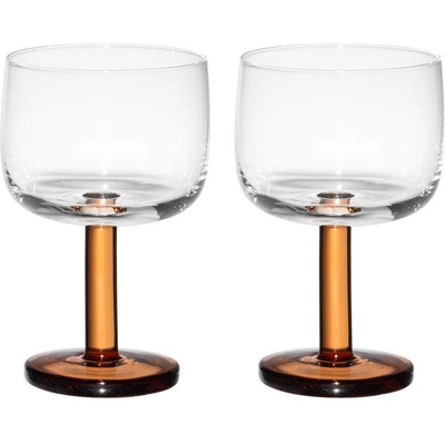 Maku Kitchen Life Комплект от 2 бр чаши за вино с кафяво столче с вместимост 280 мл maku