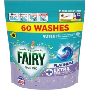 Fairy , Капсули за пране Non Bio Platinum Extra Freshness, 60 пранета